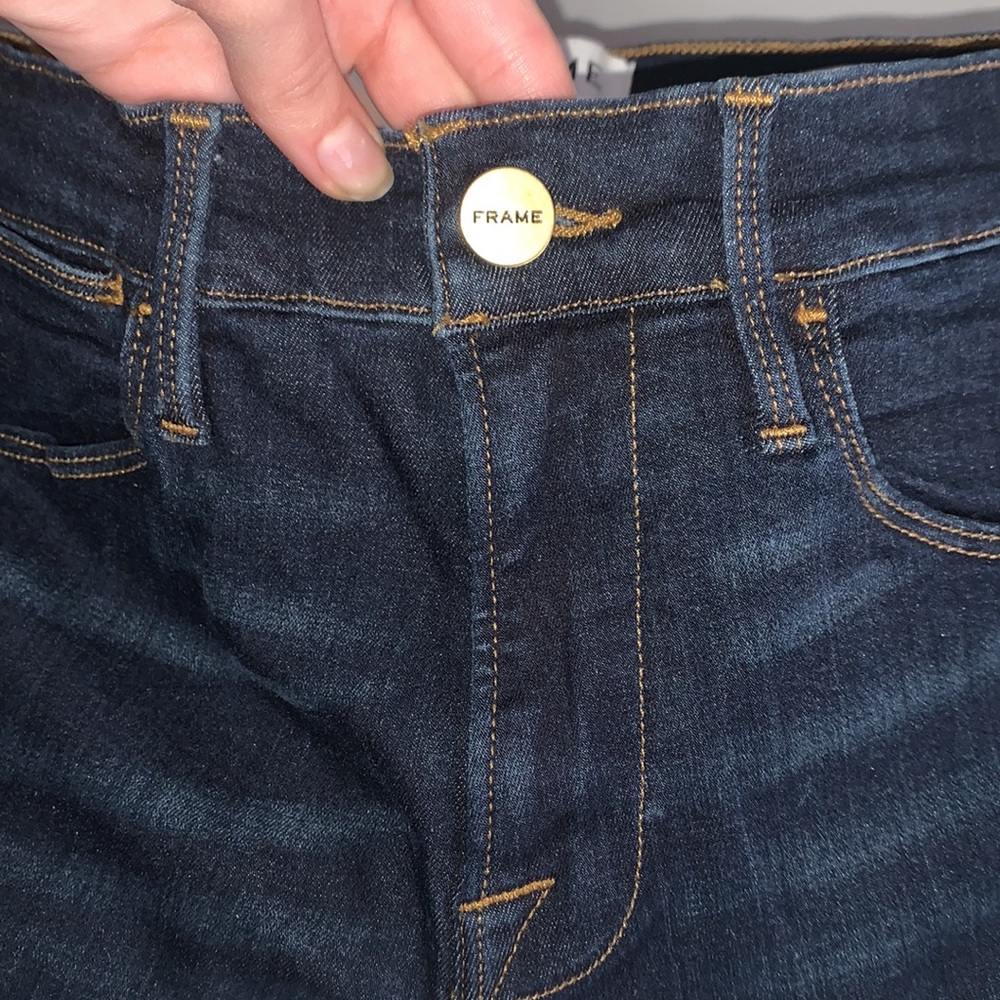 Frame Denim | Le High Skinny Blue Dark Wash Size 26 NEW - Picture 6 of 9